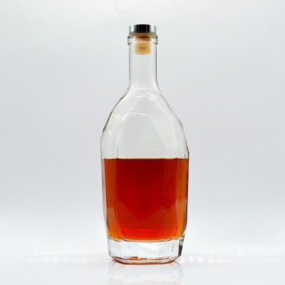 특수 알코올 위스키 코크 보드카 병 추가 플린트 실린더 750ml 유리 병