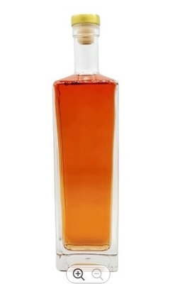 위스키 브랜디 테킬라 진 보드카를 위한 500ml 750ml 맞춤형 선명한 유리 병