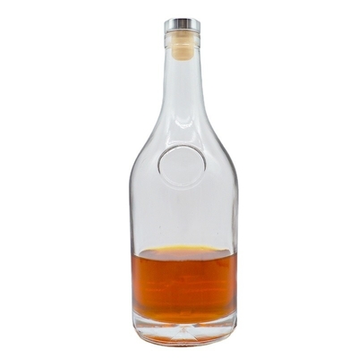 위스키 브랜디 테킬라 진 보드카를 위한 500ml 750ml 맞춤형 선명한 유리 병