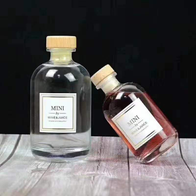 250ml 375ml 빈 나무 코크 위스키 브랜디 스피릿 와인 보드카 술 유리 병