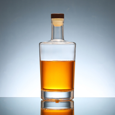 375ml 500ml 750ml 1000ml 유리 코크 톱 스크루 GPI 톱 캡 둥글 위스키 보드카 브랜디 술 병