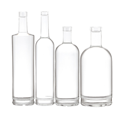맞춤형 모양 750ml 보드카 음주 유리 병 스크루 캡과 코크 밀폐 유형