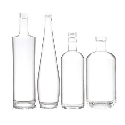 맞춤형 모양 750ml 보드카 음주 유리 병 스크루 캡과 코크 밀폐 유형