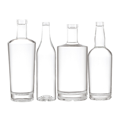 맞춤형 모양 750ml 보드카 음주 유리 병 스크루 캡과 코크 밀폐 유형