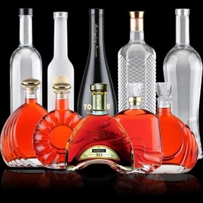고 OEM / ODM 브랜디 위스키 음주 포장용 1000ml 선명한 유리 병