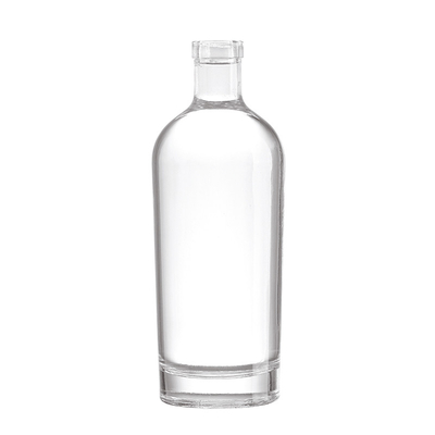슈퍼 플린트 유리 물질 OEM / ODM를위한 어두운 사각형 술 병 200ml 500ml 750ml 1L