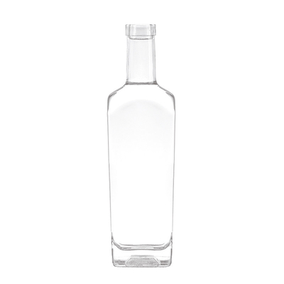 슈퍼 플린트 유리 물질 OEM / ODM를위한 어두운 사각형 술 병 200ml 500ml 750ml 1L