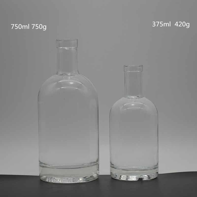750ml 보드카 병, 얼음 질감과 크리스탈 화이트 유리 재료