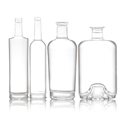 기본 재료 슈퍼 플린트 유리 재료 750ml 빈 보드카 스피릿 유리 병
