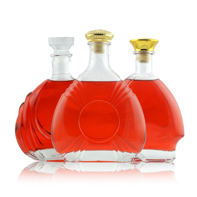 기본 재료 슈퍼 플린트 유리 재료 750ml 빈 보드카 스피릿 유리 병