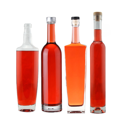 기본 재료 슈퍼 플린트 유리 재료 750ml 빈 보드카 스피릿 유리 병