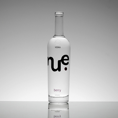 375ml 700ml 750ml 보드카 위스키 리커 유리 병 사용자 지정 디자인과 얼음 표면