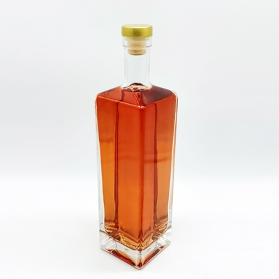 정면 750ml 유리병 주문용 진 럼 위스키 보드카 술