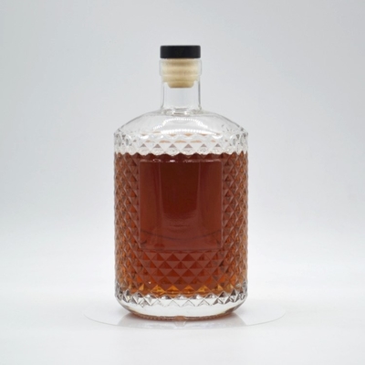 500ml 750ml 평면 얼음 빈 주문 알코올 음료 테킬라 위스키 진 장식 유리 병