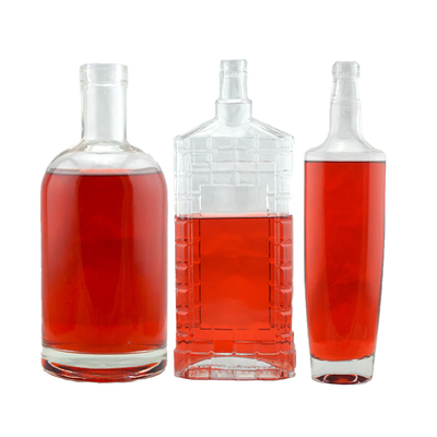 250ml 레드 레이블 골드 스프레이 페인팅 브랜디 리커 테킬라 보드카 금속 캡이 있는 병