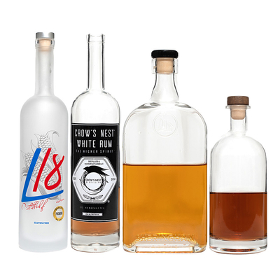 375ml 500ml 700ml 750ml 1000ml 진 위스키 보드카 스크린 인쇄용 유리 병
