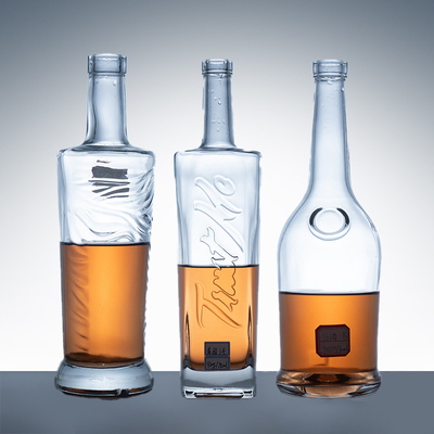 375ml 500ml 700ml 750ml 1000ml 진 위스키 보드카 스크린 인쇄용 유리 병