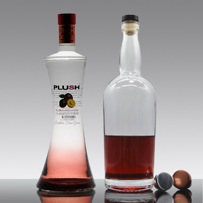 375ml 500ml 700ml 750ml 1000ml 진 위스키 보드카 스크린 인쇄용 유리 병