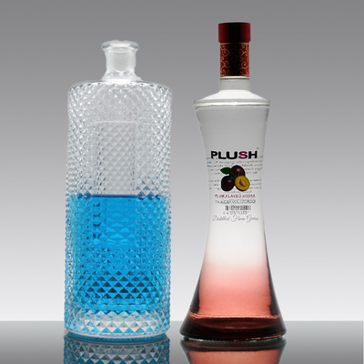 375ml 500ml 700ml 750ml 1000ml 진 위스키 보드카 스크린 인쇄용 유리 병