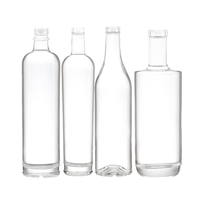 750ml 직사각형 브랜디 병, 긴 목과 슈퍼 플린트 유리
