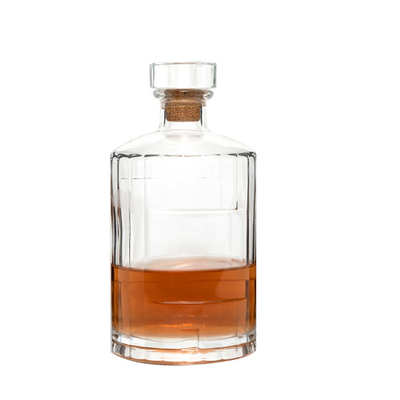 사용자 지정 로고 인쇄 250ml 500ml 750ml 맑은 유리 병 술 평면 위스키 병