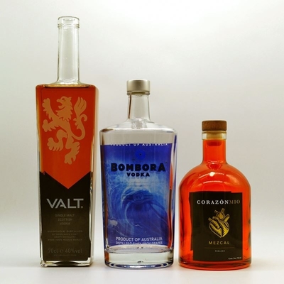 375ml 500ml 700ml 750ml 1000ml 투명 빈 유리 병 음료