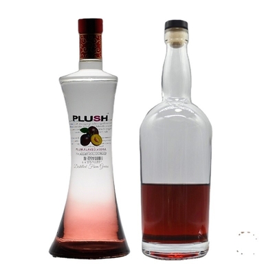 750ml 유리 실린더 위스키 보드카 병 700ml 500ml 와인 글래스 음료용 얼음