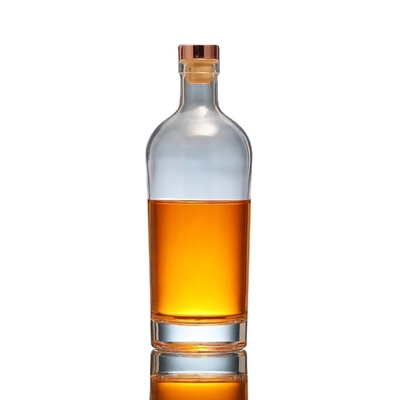 주문형 750ml 보드카 음주 유리병 stopper와 투명한 재료