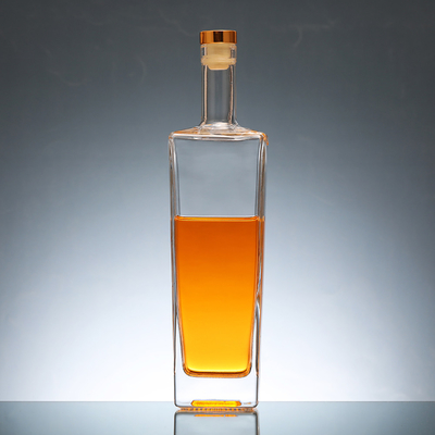 주문형 750ml 보드카 음주 유리병 stopper와 투명한 재료
