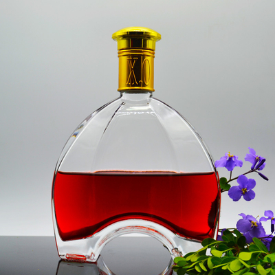 유리 병 판매 750ml 빈 얼음 슈퍼 플린트 스피릿 코크 톱과 술 병