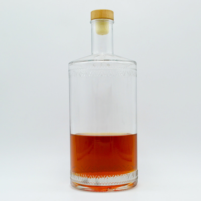 고품질 맑은 브랜디 럼 병 500ml 700ml 750ml 정교한 공예품