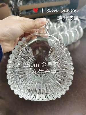 500ml 올리브 오일 스피릿 리커 700ml 750ml 블랙 보드카 위스키 유리 병