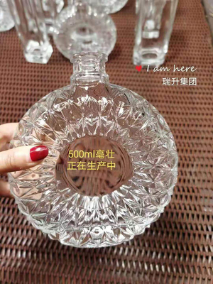 500ml 올리브 오일 스피릿 리커 700ml 750ml 블랙 보드카 위스키 유리 병