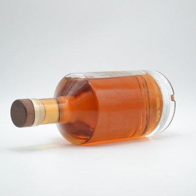 맞춤형 슈퍼 둥근 슈퍼 플린트 빈 코크 막대 750ml 술 유리 보드카 병