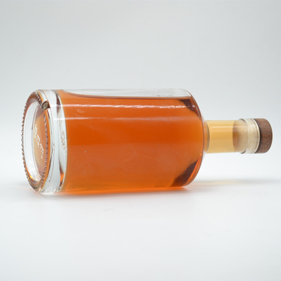 맞춤형 슈퍼 둥근 슈퍼 플린트 빈 코크 막대 750ml 술 유리 보드카 병
