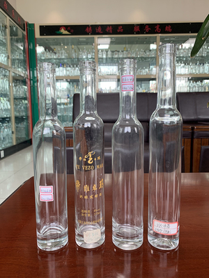 유니크 하얀 파란 얼음 위스키 총 모양 700ml 500ml 빈 진 병 알코올