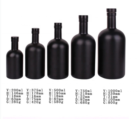 250ml 375ml 500ml 700ml 750ml 텅 빈 유리 술 병
