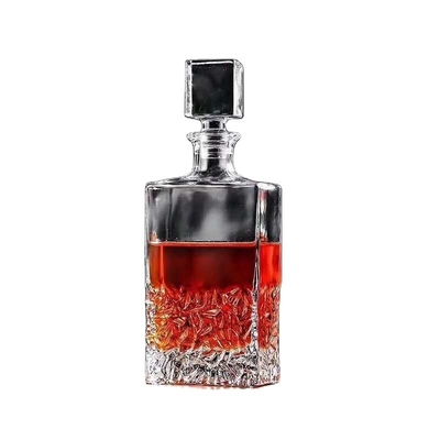 750ml 맑은 스피릿 유리 보드카 병 다이아몬드 모양의 빈 진 병