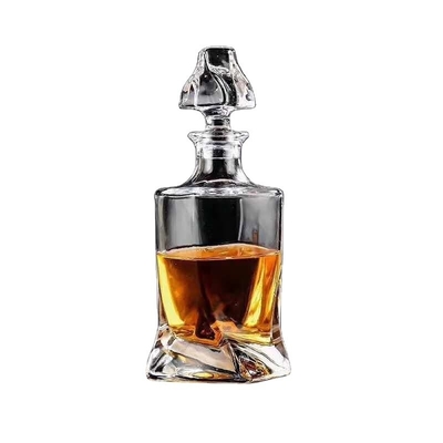 750ml 맑은 스피릿 유리 보드카 병 다이아몬드 모양의 빈 진 병