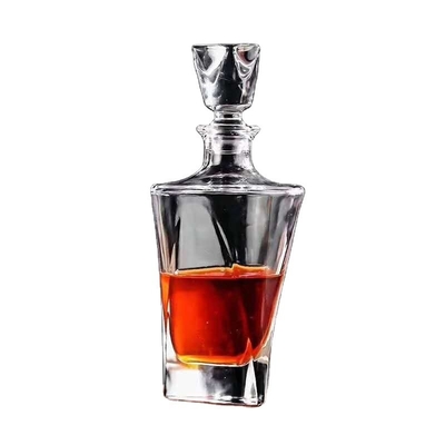 750ml 맑은 스피릿 유리 보드카 병 다이아몬드 모양의 빈 진 병