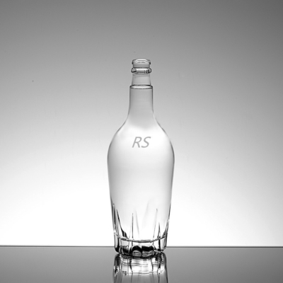 디칼 표면 처리 750ml 와인 리몬첼로 리커를위한 맑은 높은 유리 병