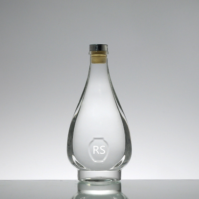 디칼 표면 처리 750ml 와인 리몬첼로 리커를위한 맑은 높은 유리 병
