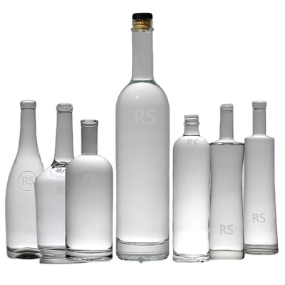 빈 유리 럼 진 위스키 보드카 슈퍼 플린트 병 럼 500ml 750ml 용량