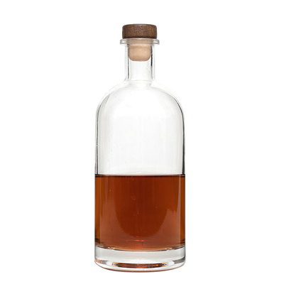 빈 유리 럼 진 위스키 보드카 슈퍼 플린트 병 럼 500ml 750ml 용량