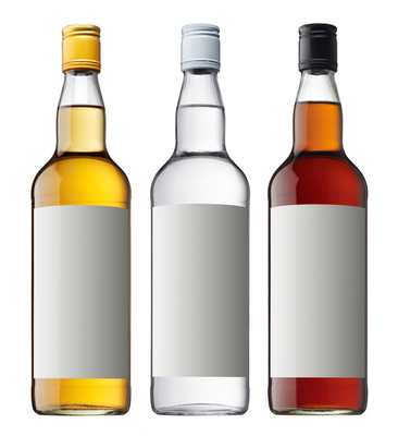 산업용 음료 250ml 500ml 750ml 플래트 위스키 병 나사 뚜?? 이 있는 유리