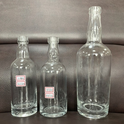 하이 플린트 유리 재료 700ml 긴 목 빈 스피릿 병 위스키 리커 375ml