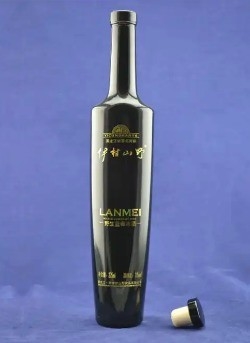 고객 로고 인쇄 750ml 맑은 얼음 유리 병 음주 알코올 위스키 진 보드카