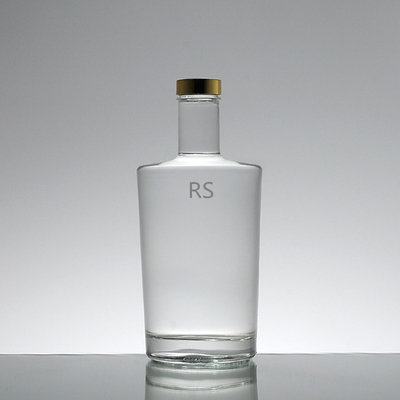 크리스탈 화이트 500ml 700ml 750ml 슈퍼 플린트 유리 빈 럼 맑은 술 병 디자이너