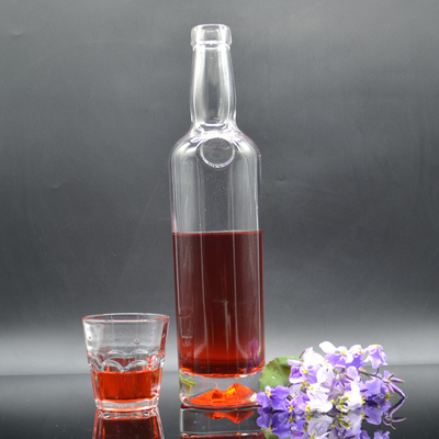 1L 750ml 맑은 유리 병 보드카 진 위스키 테킬라 맞춤형 모양