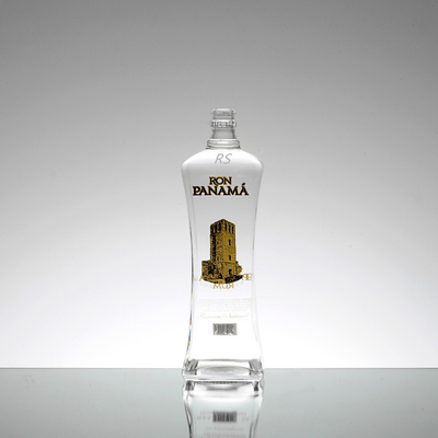 크리스탈 화이트 500ml 700ml 750ml 슈퍼 플린트 유리 빈 럼 맑은 술 병 디자이너